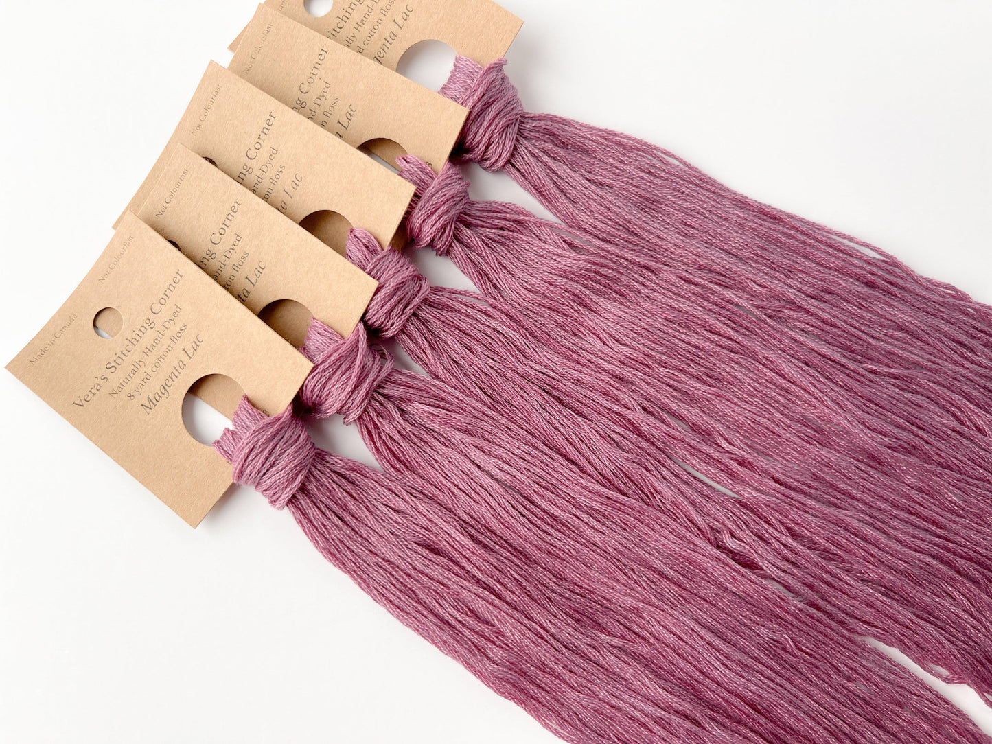 Magenta Lac - Naturally Hand-Dyed Embroidery Floss - Vera's Stitching Corner