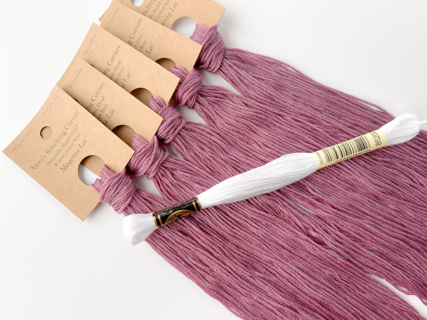 Magenta Lac - Naturally Hand-Dyed Embroidery Floss - Vera's Stitching Corner