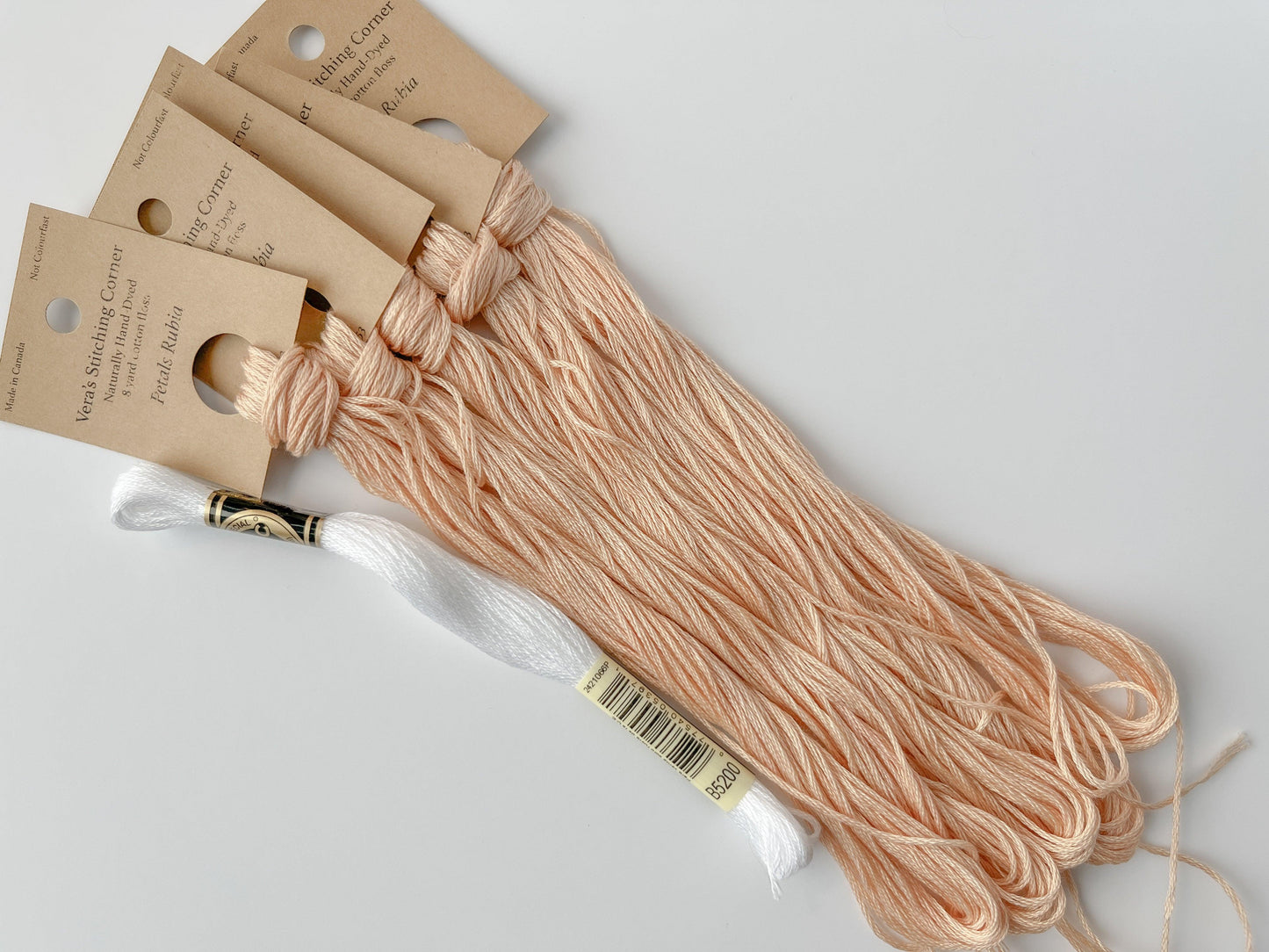 Petals Rubia - Naturally Hand-Dyed Embroidery Floss - Vera's Stitching Corner