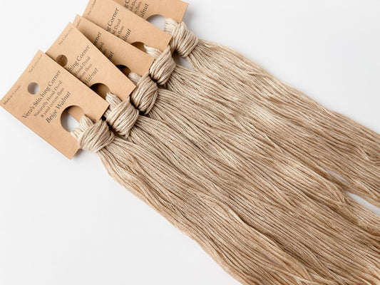 Beige Walnut - Naturally Hand-Dyed Embroidery Floss - Vera's Stitching Corner