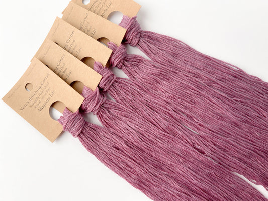 Magenta Lac - Naturally Hand-Dyed Embroidery Floss - Vera's Stitching Corner