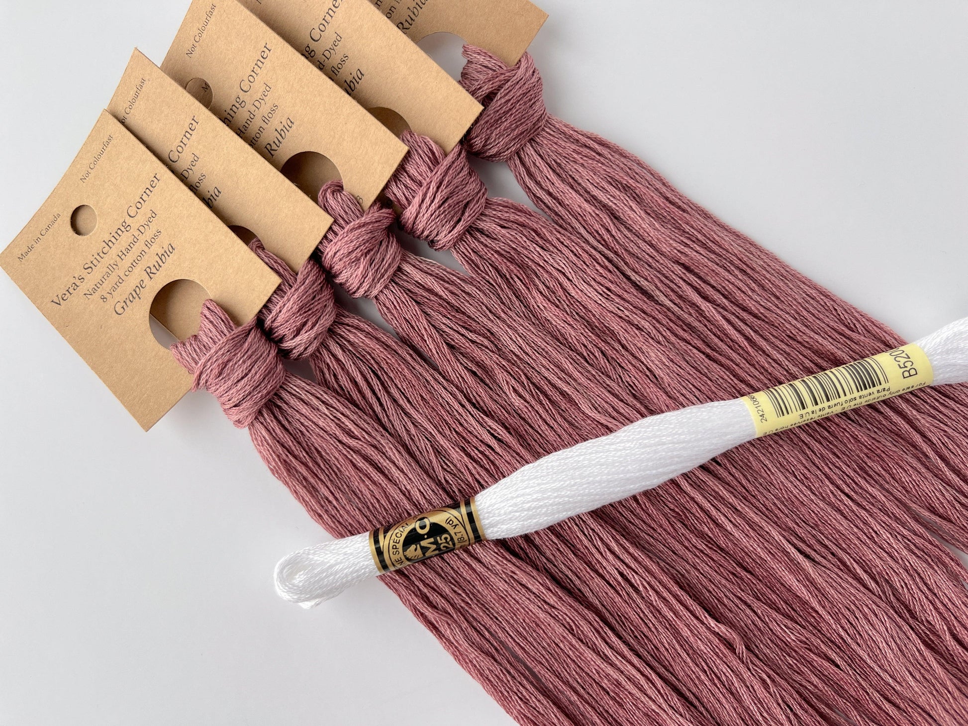 Grape Rubia - Naturally Hand-Dyed Embroidery Floss - Vera's Stitching Corner