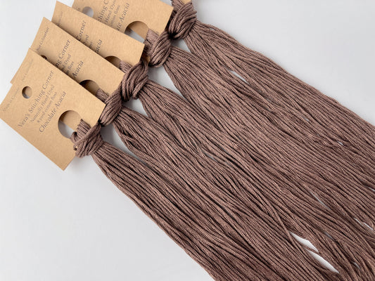 Chocolate Acacia - Naturally Hand-Dyed Embroidery Floss - Vera's Stitching Corner