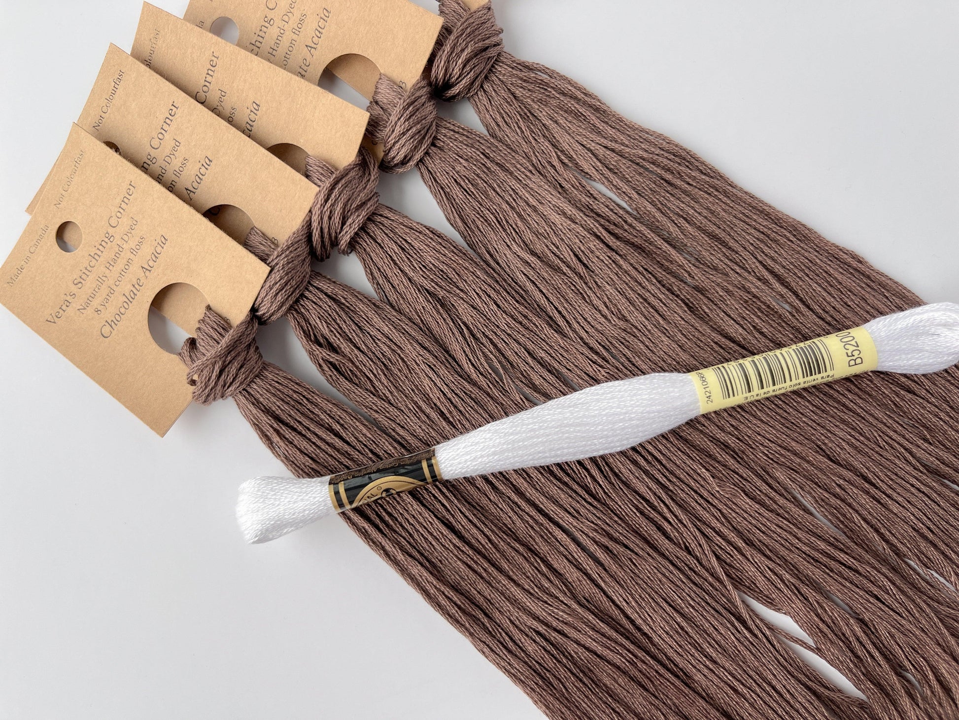 Chocolate Acacia - Naturally Hand-Dyed Embroidery Floss - Vera's Stitching Corner