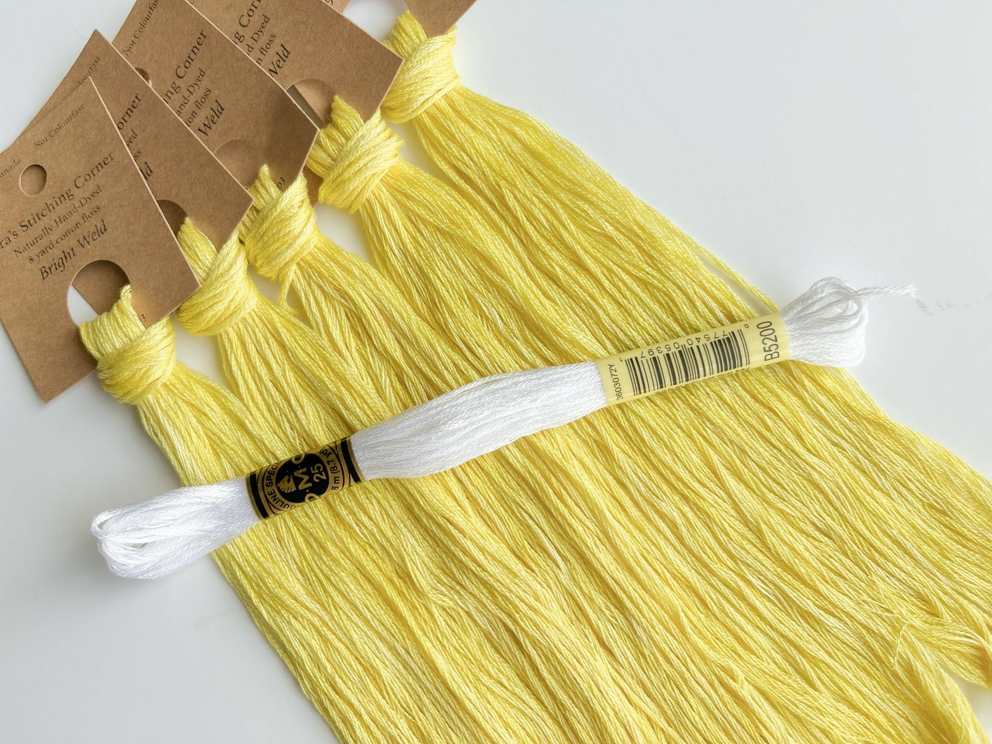 Bright Weld - Naturally Hand-Dyed Embroidery Floss - Vera's Stitching Corner