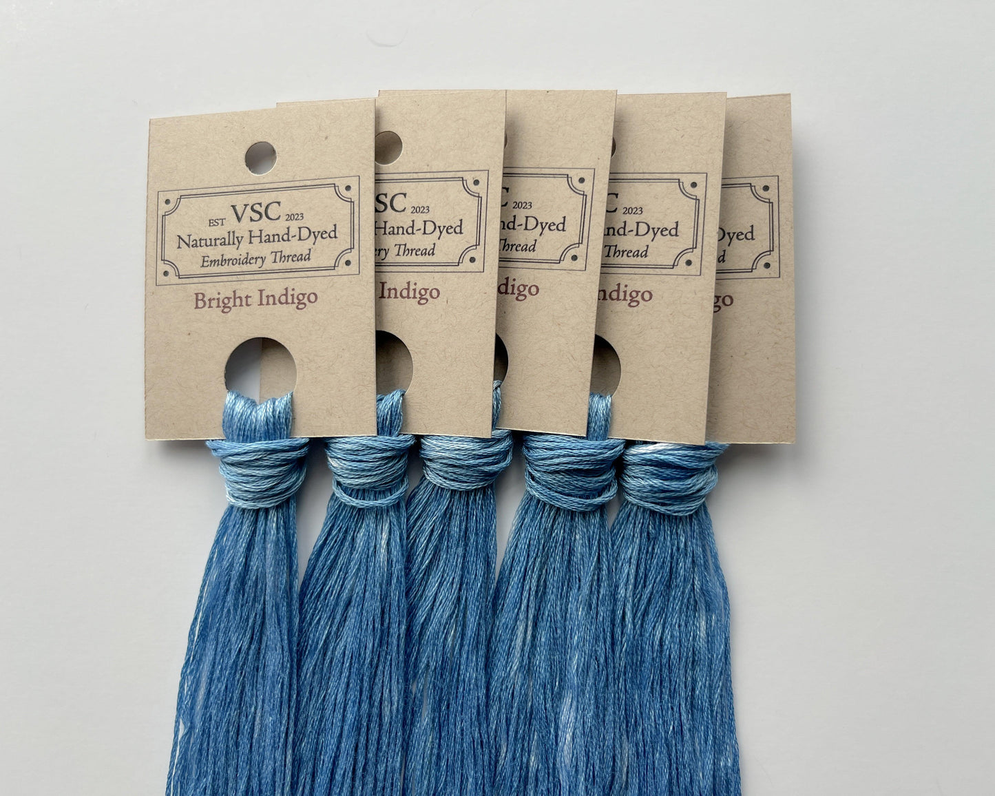 Bright Indigo - Naturally Hand-Dyed Embroidery Floss - Vera's Stitching Corner