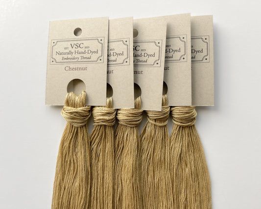 Chestnut - Naturally Hand-Dyed Embroidery Floss - Vera's Stitching Corner