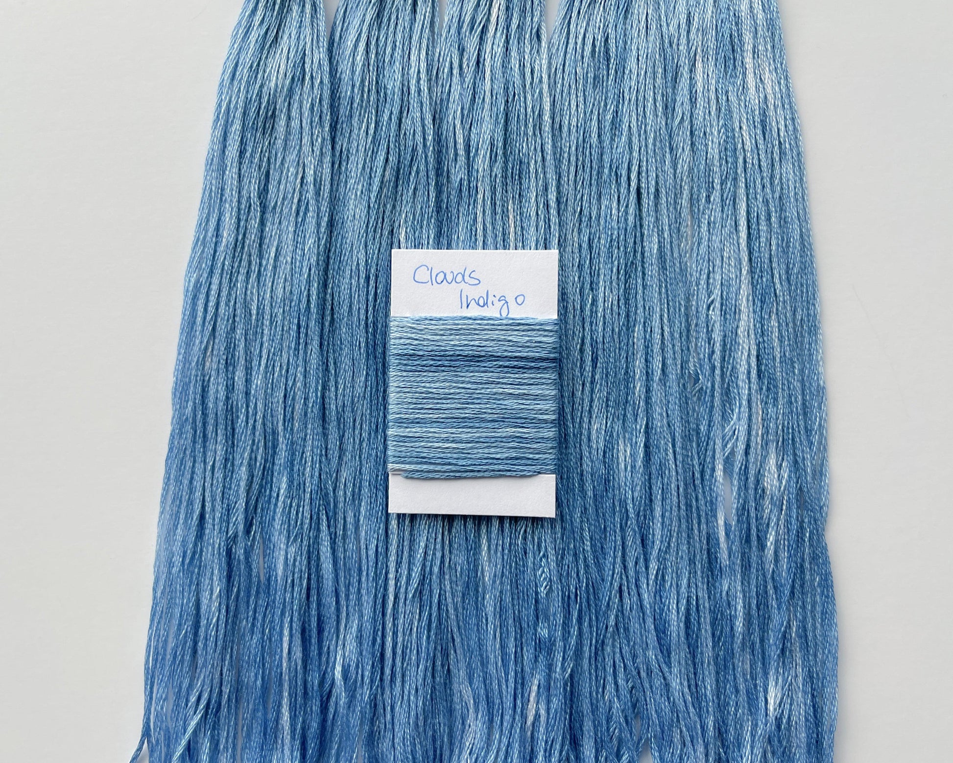 Clouds Indigo - Naturally Hand-Dyed Embroidery Floss - Vera's Stitching Corner