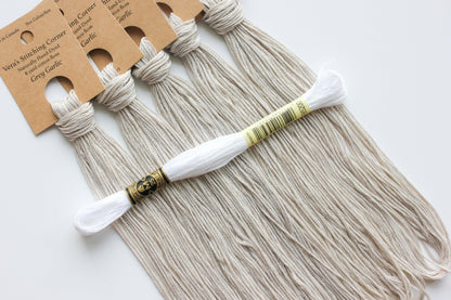 Grey Garlic - Naturally Hand-Dyed Embroidery Floss - Vera's Stitching Corner