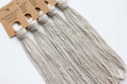 Grey Garlic - Naturally Hand-Dyed Embroidery Floss - Vera's Stitching Corner