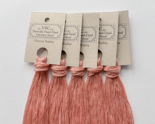 Henna Rubia - Naturally Hand-Dyed Embroidery Floss - Vera's Stitching Corner