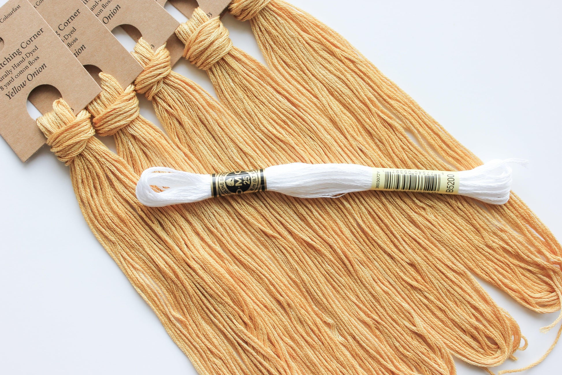 Yellow Onion - Naturally Hand-Dyed Embroidery Floss - Vera's Stitching Corner