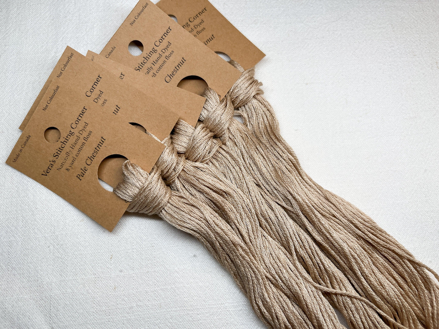 Pale Chestnut - Naturally Hand-Dyed Embroidery Floss - Vera's Stitching Corner