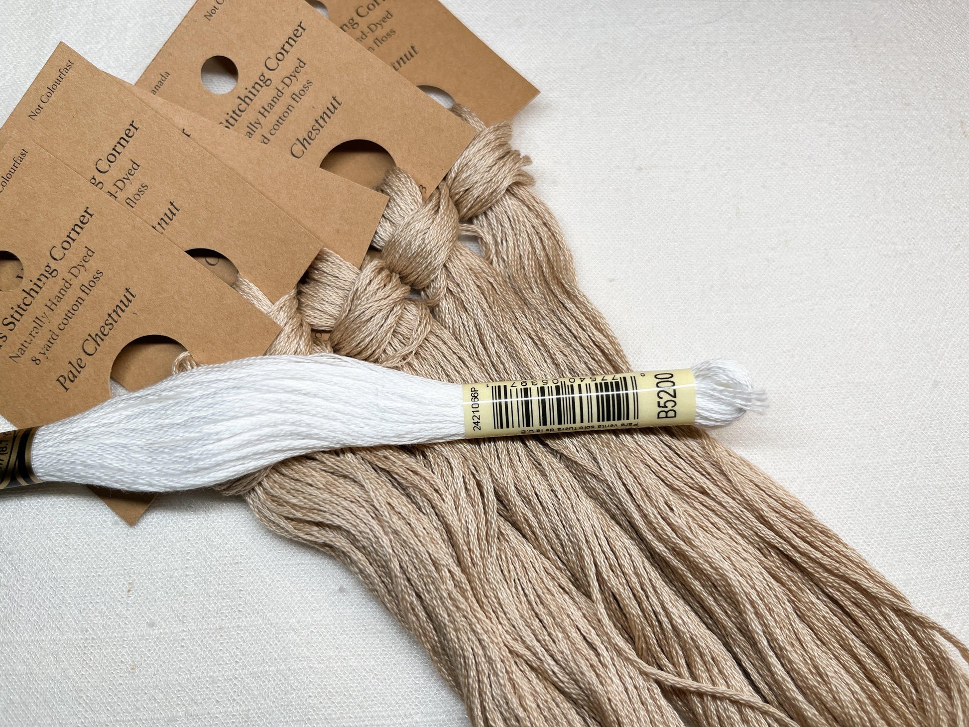 Pale Chestnut - Naturally Hand-Dyed Embroidery Floss - Vera's Stitching Corner