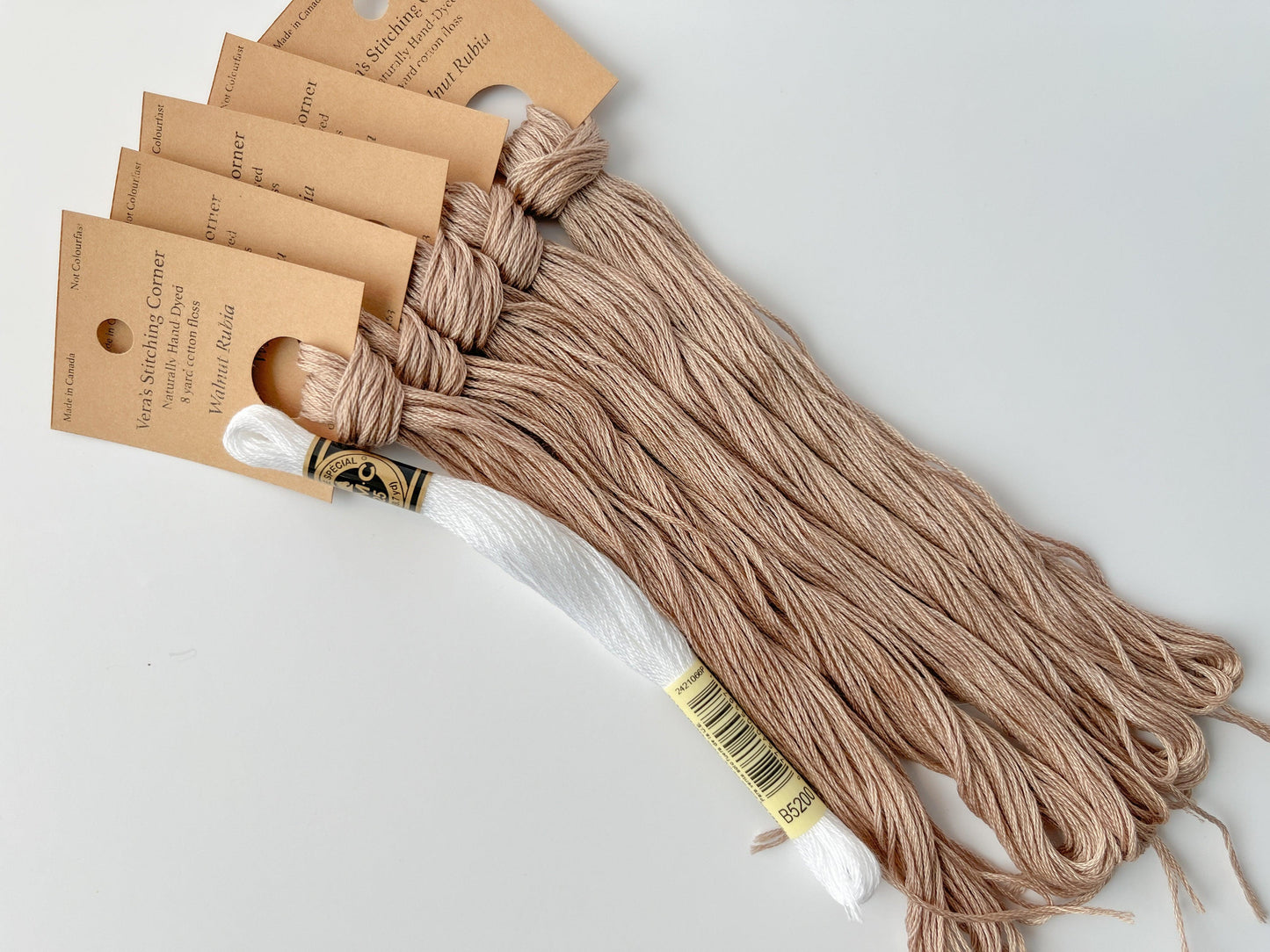 Walnut Rubia - Naturally Hand-Dyed Embroidery Floss - Vera's Stitching Corner