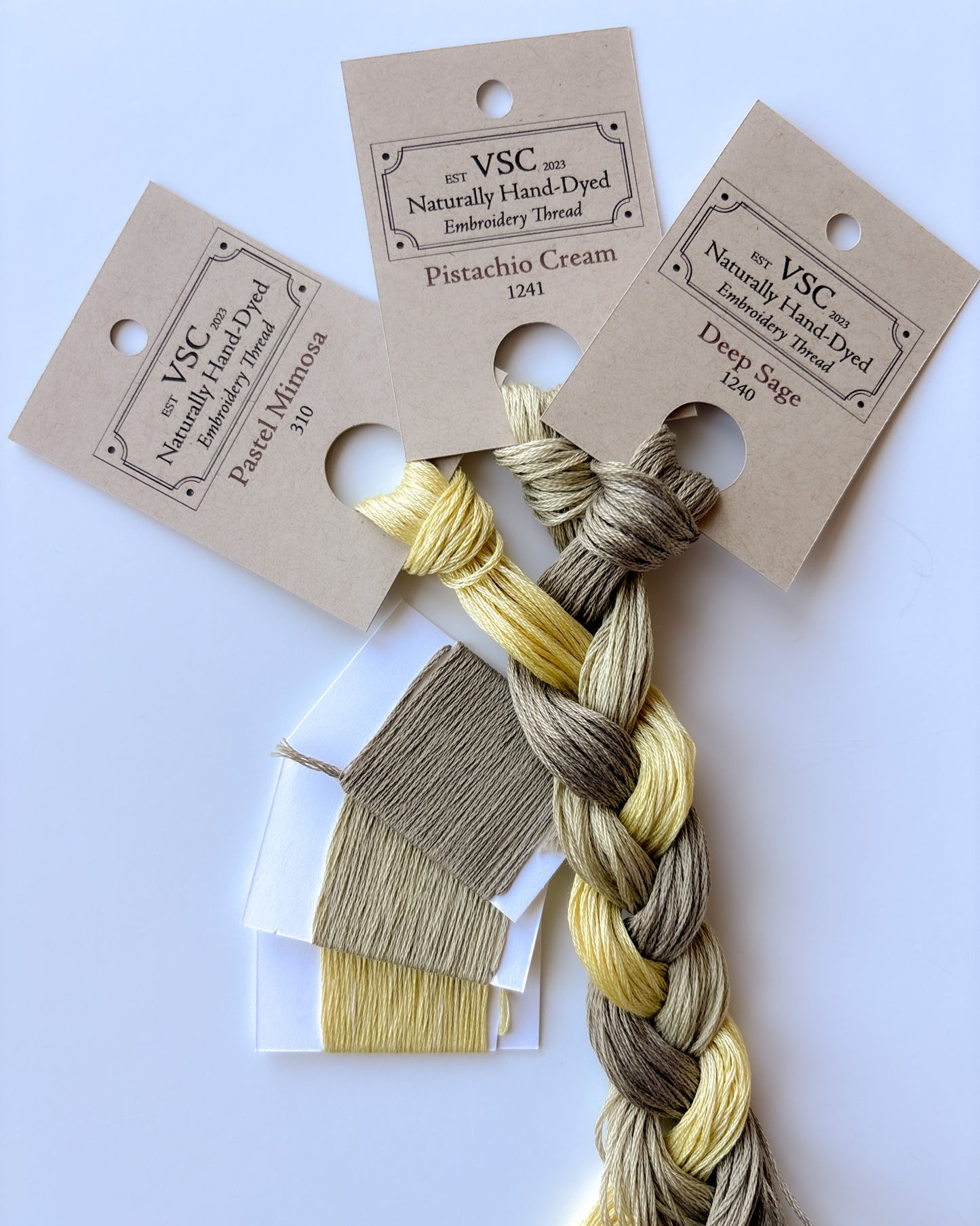 Mimosa, Pistachio, and Sage - Thread Pack (3 skeins)
