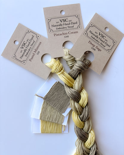 Mimosa, Pistachio, and Sage - Thread Pack (3 skeins)