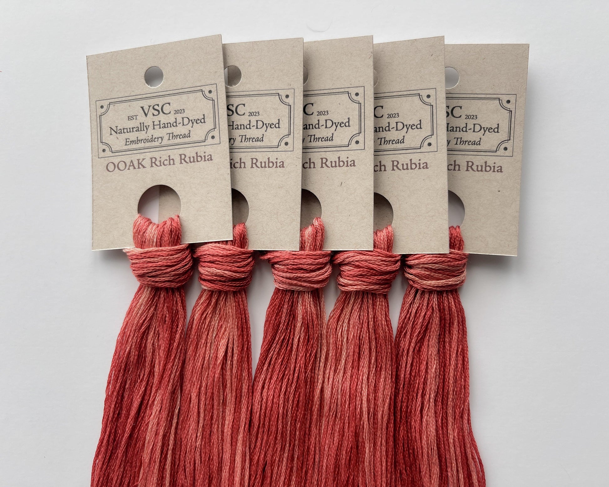 OOAK Rich Rubia - Naturally Hand-Dyed Embroidery Floss - Vera's Stitching Corner