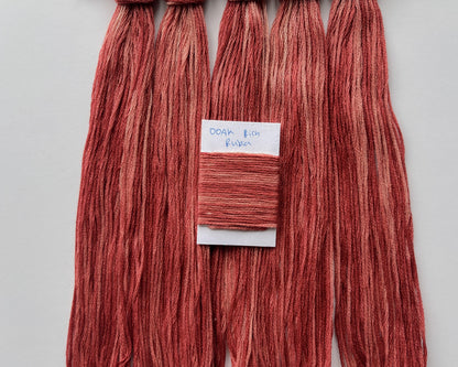 OOAK Rich Rubia - Naturally Hand-Dyed Embroidery Floss - Vera's Stitching Corner