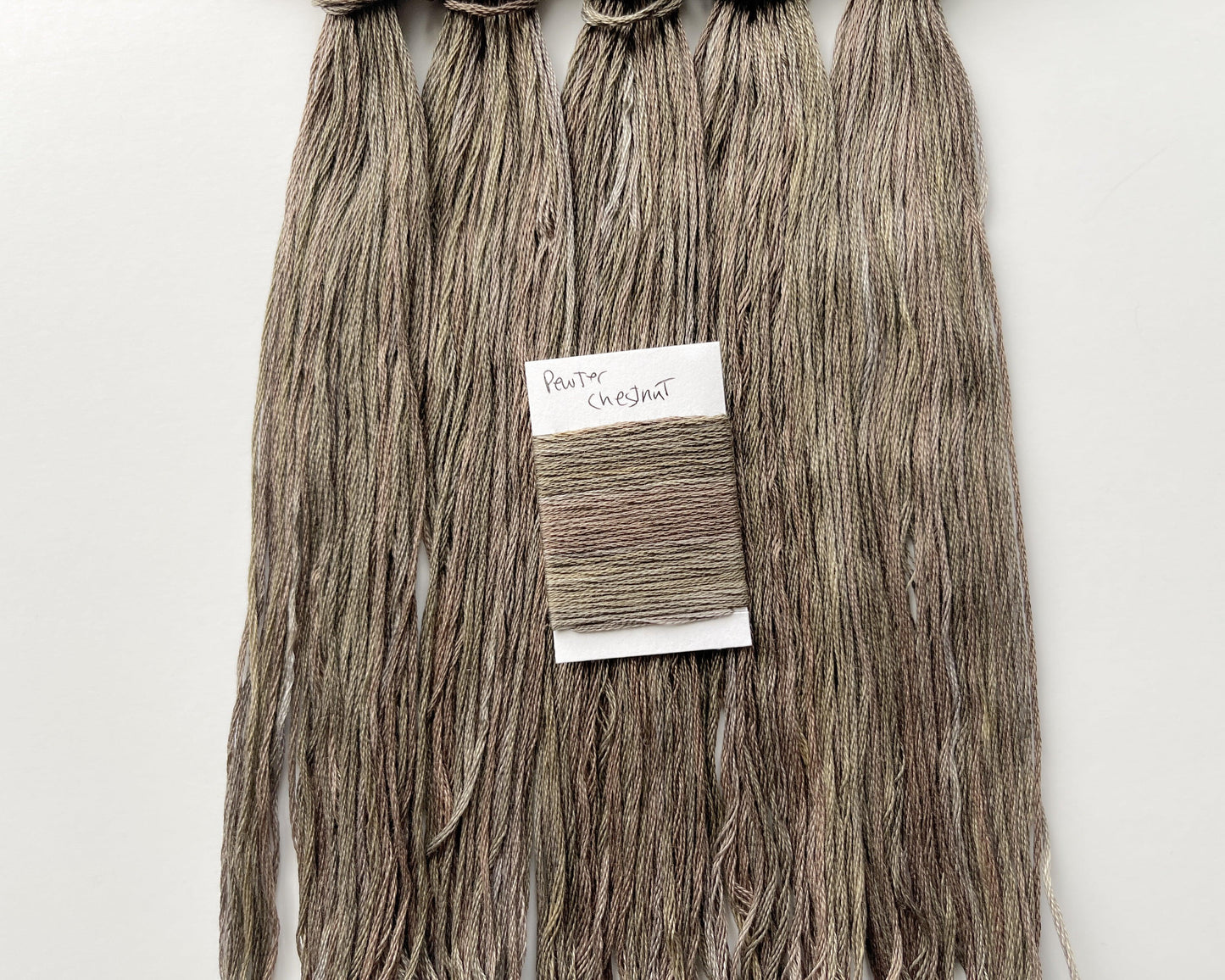 Pewter Chestnut - Naturally Hand-Dyed Embroidery Floss - Vera's Stitching Corner