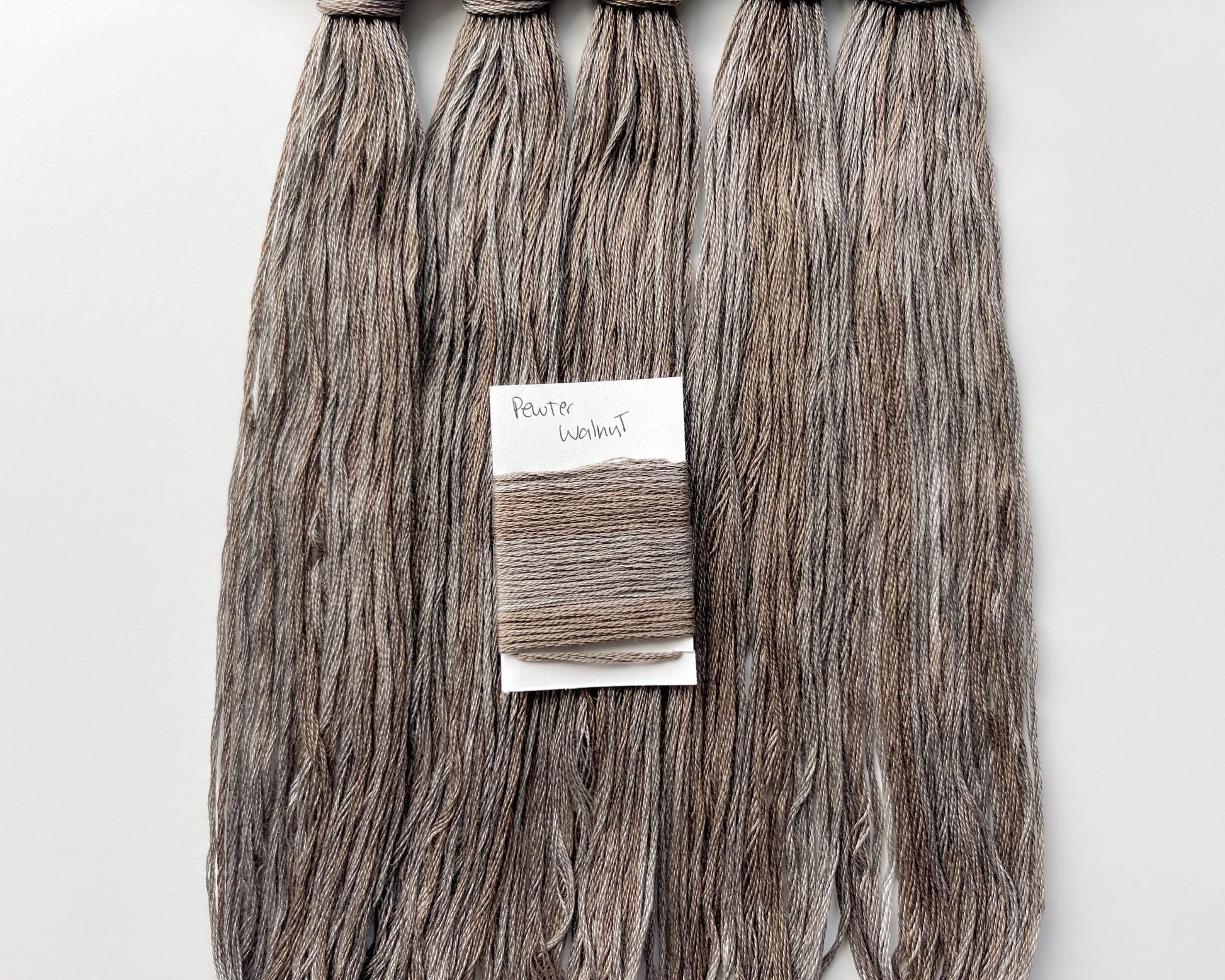 Pewter Walnut - Naturally Hand-Dyed Embroidery Floss - Vera's Stitching Corner