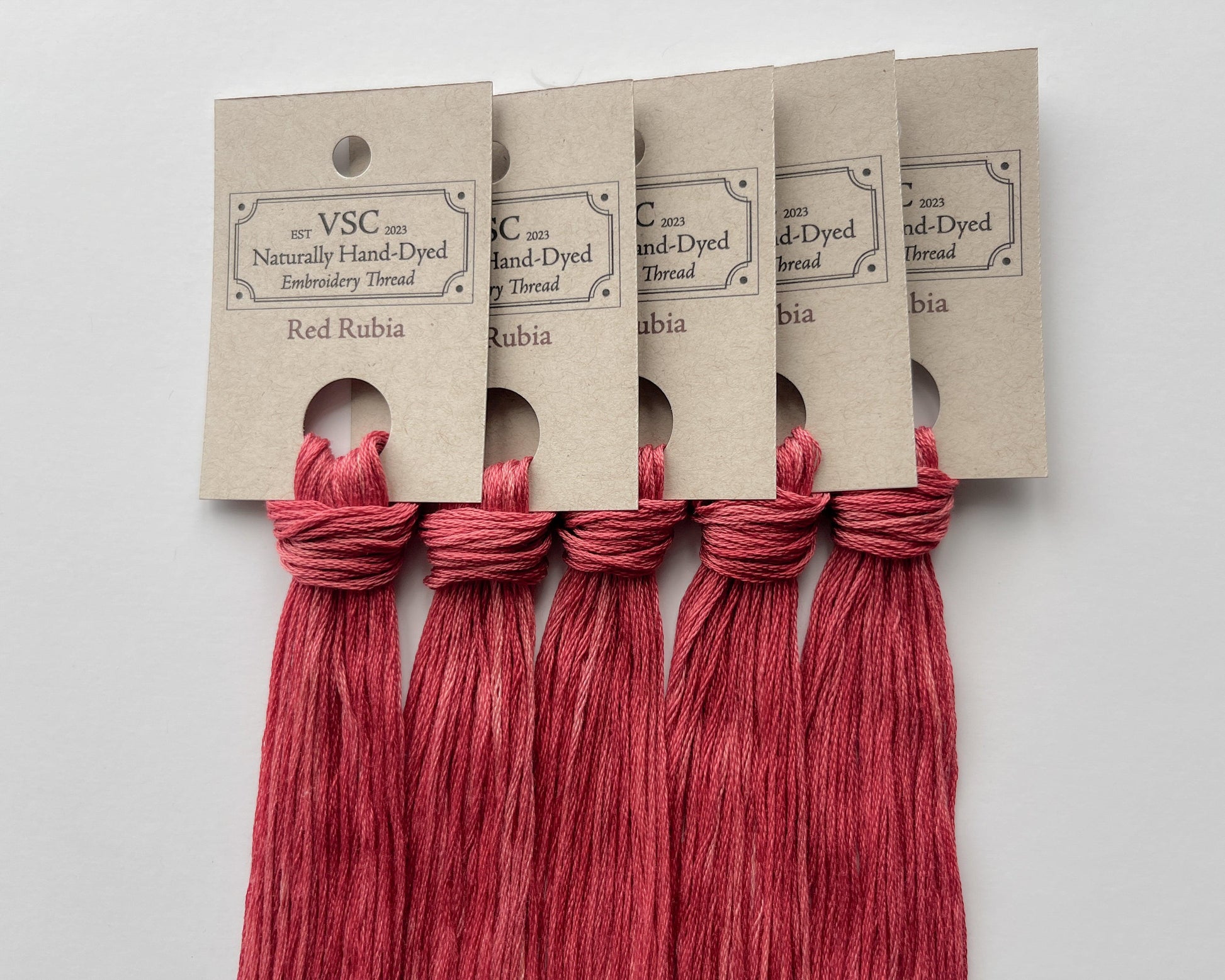 Red Rubia - Naturally Hand-Dyed Embroidery Floss - Vera's Stitching Corner