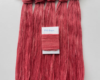 Red Rubia - Naturally Hand-Dyed Embroidery Floss - Vera's Stitching Corner