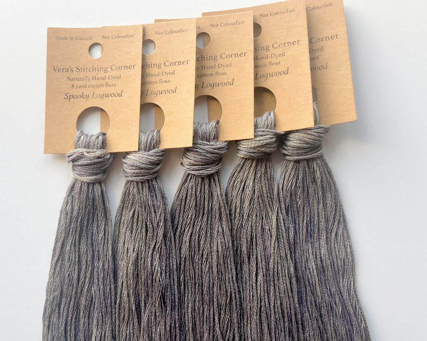 Spooky Logwood - Naturally Hand-Dyed Embroidery Floss - Vera's Stitching Corner