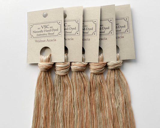 Walnut Acacia - Naturally Hand-Dyed Embroidery Floss - Vera's Stitching Corner