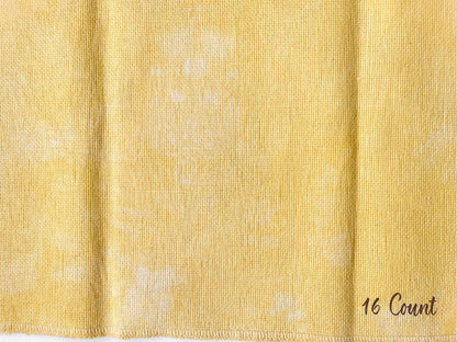 Yellow Onion - Naturally Hand-Dyed Aida - Vera's Stitching Corner