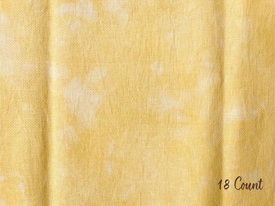 Yellow Onion - Naturally Hand-Dyed Aida - Vera's Stitching Corner